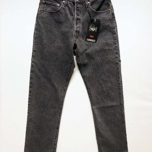 Levi's Premium 501® ORIGINAL CROPPED WOMEN'S JEANS / Washed Black Jeans Size 30